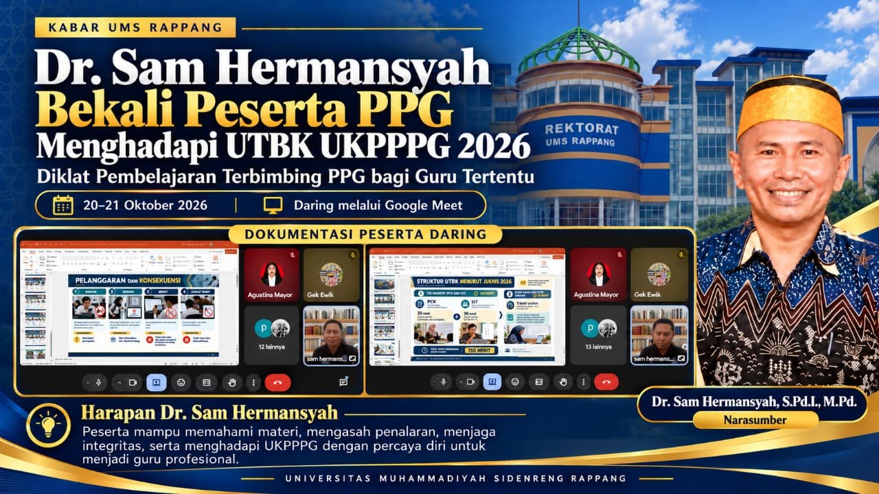 Dr. Sam Hermansyah Tekankan Pentingnya Refleksi dan Analisis Konteks dalam Pembekalan UKPPPG 2026