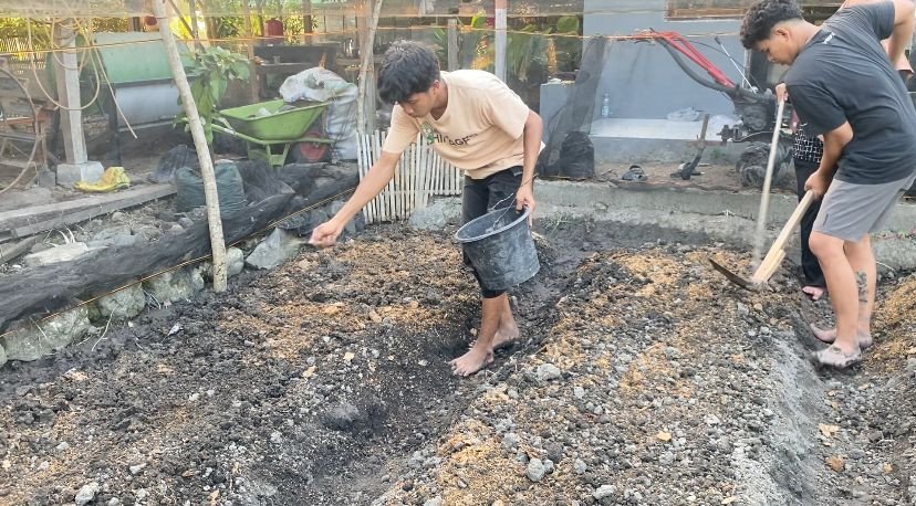 Mahasiswa Agroteknologi UMS Rappang Persiapkan Lahan di Desa Carawali