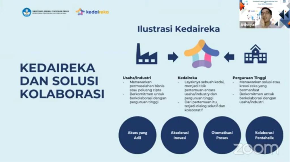 Kedaireka Outlook : Perguruan Tinggi Membuka Peluang bagi Industri, Dunia usaha, dan Dunia Kerja